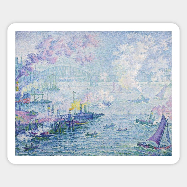 The Port of Rotterdam by Paul Signac Sticker by Classic Art Stall